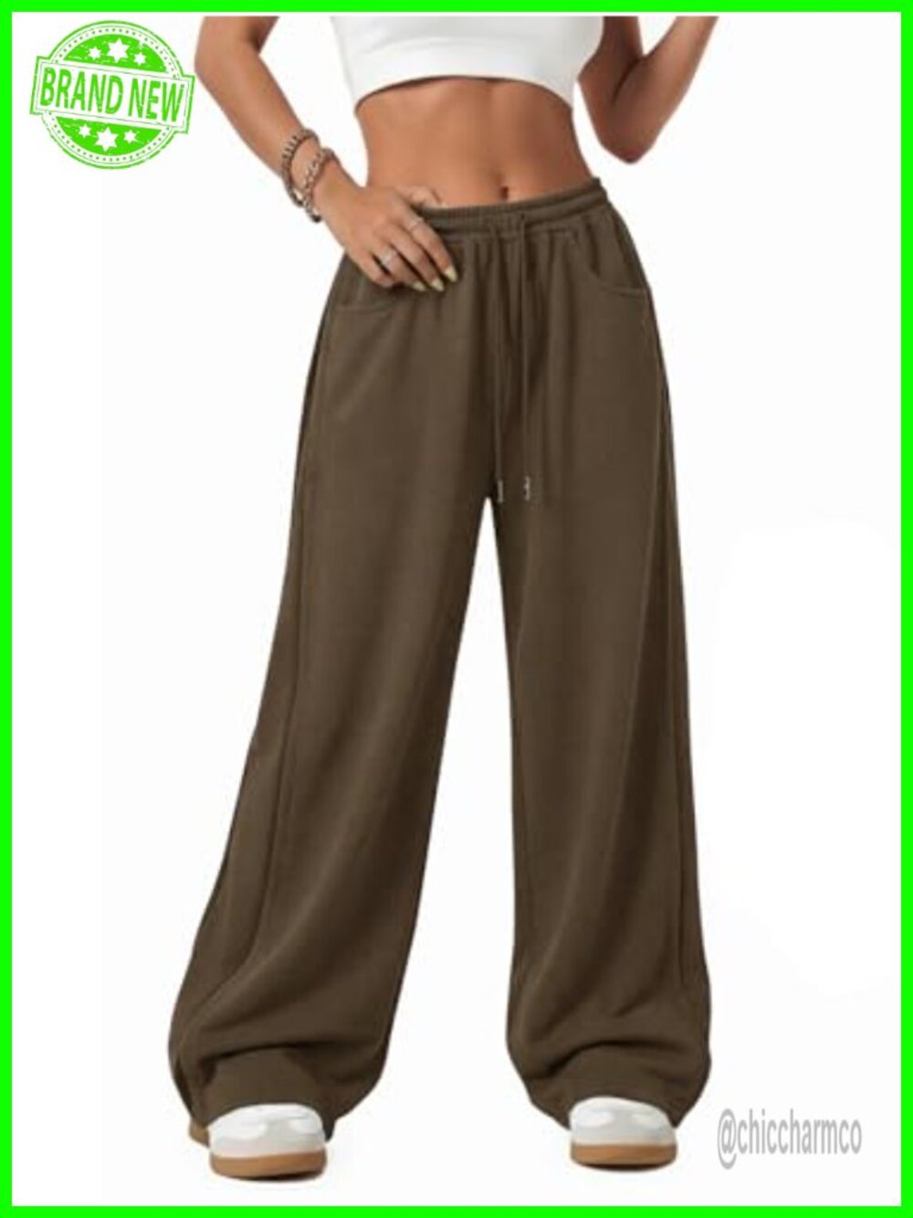 Women's Baggy Wide Leg Sweatpants Drawstring Lounge Track Pants
